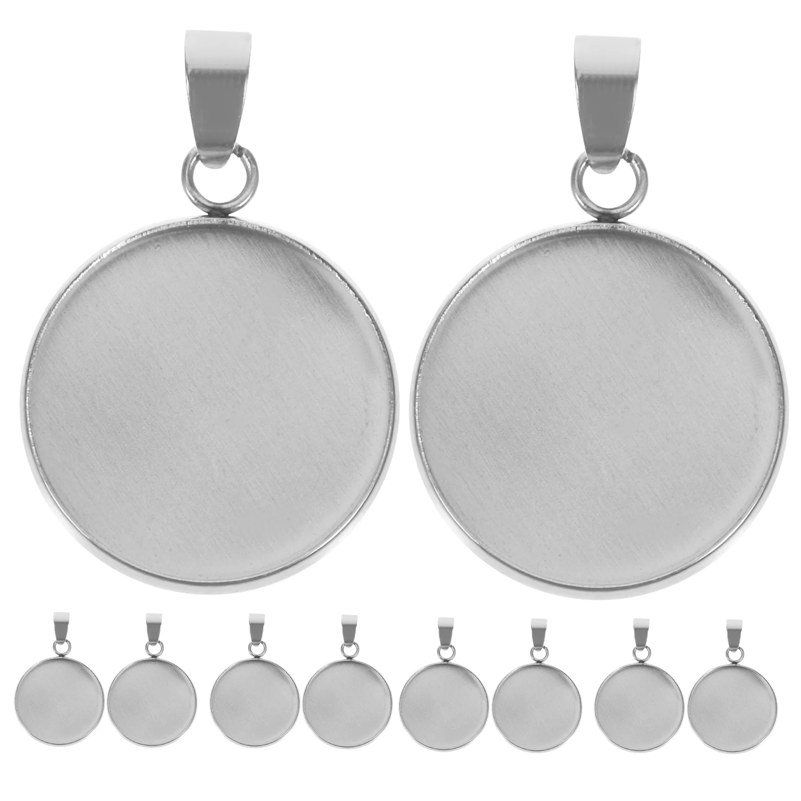 

20 Pcs Stainless Steel Pendant Jewelry Making Kit Charm Bracelet Necklace Bracelets Baffle Pendants for