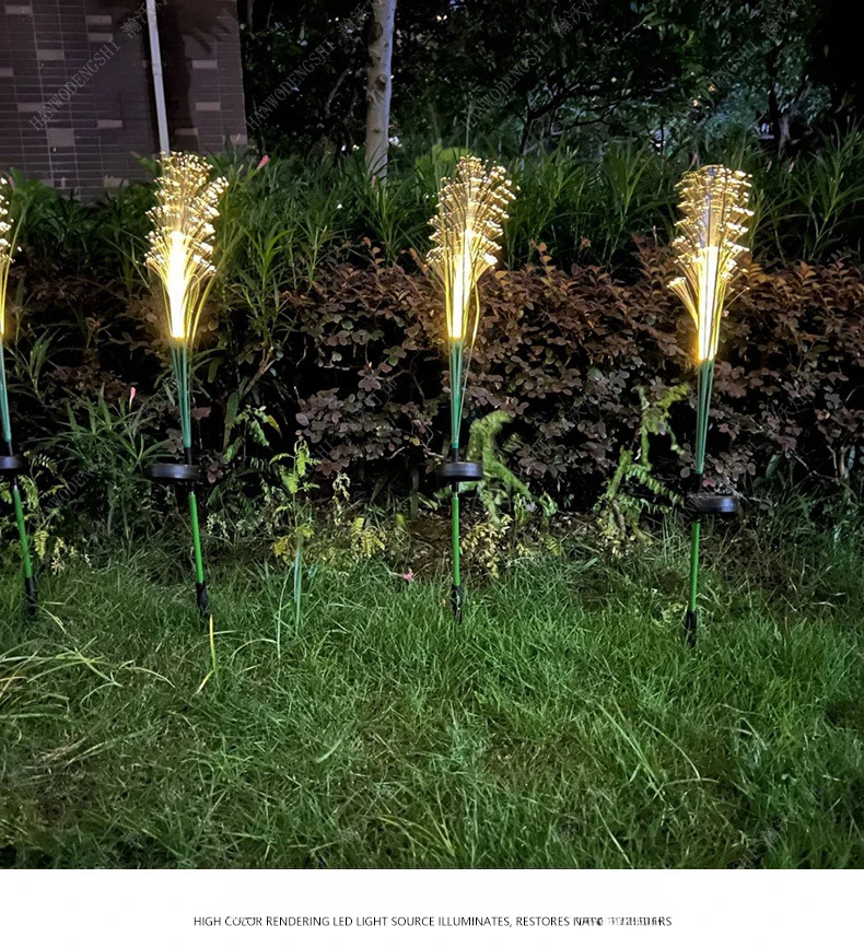 1~8PCS LED Solar Garden Lamp Waterproof Reed Light Outdoor Lawn Yard Garden Christmas Decoration Light Decor Solar Power Lights