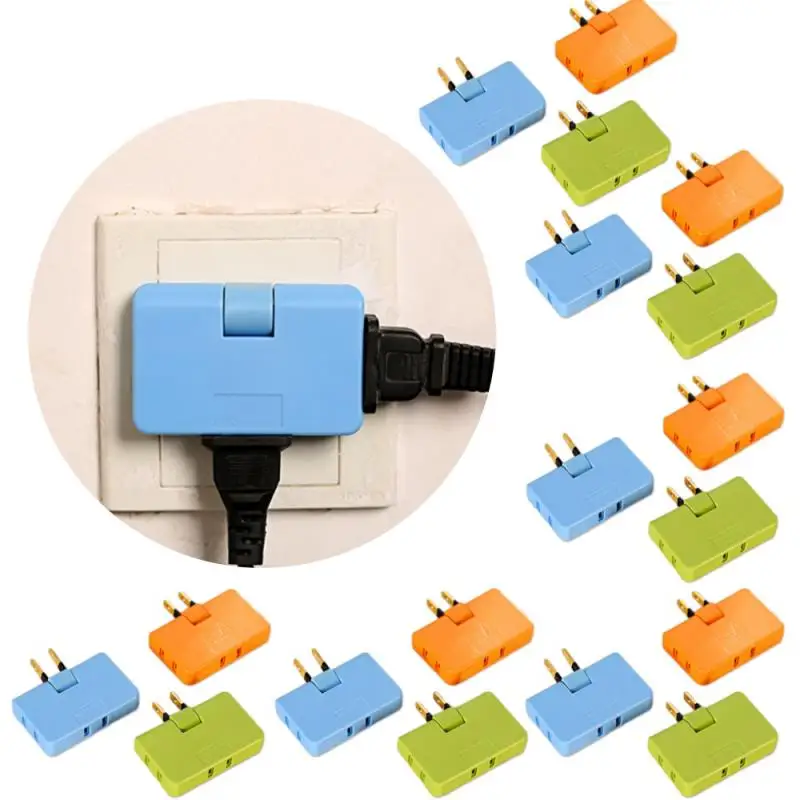 Universal 180 Degree Rotatable 1 Turn 3 Power Adapter Conversion Plug Travel Essentials Converter 125V Power Converter