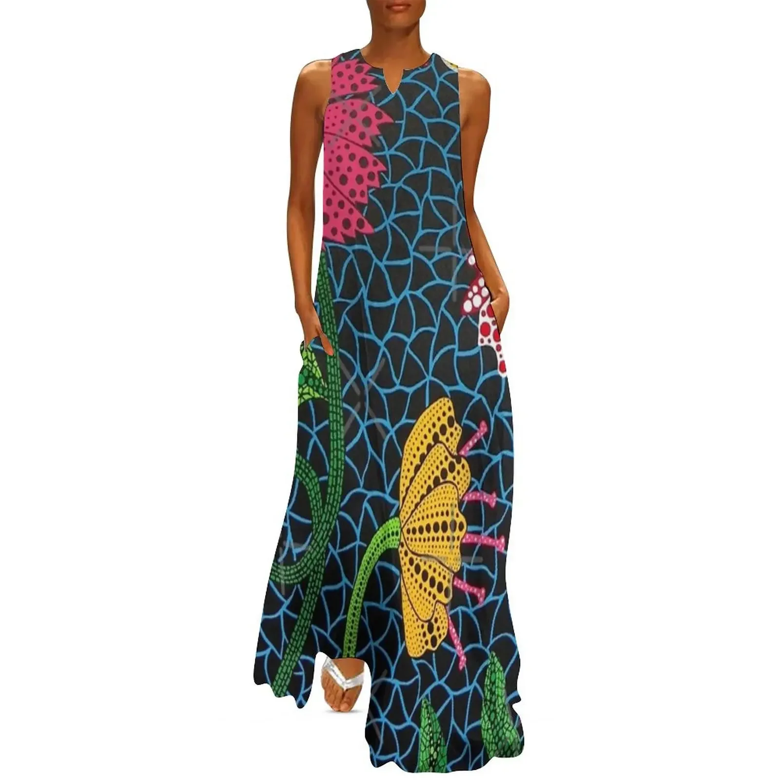 

yayoi kusama art Poster Long Dress Women's summer dress long sleeve dress summer dresses womens 2025