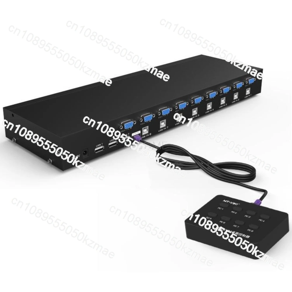 

8 Ports USB 2.0 Manual KVM SWITCH VGA 19' Rack Mountable W. Desktop Controller 1920*1440 Hot Plug MT-801UK