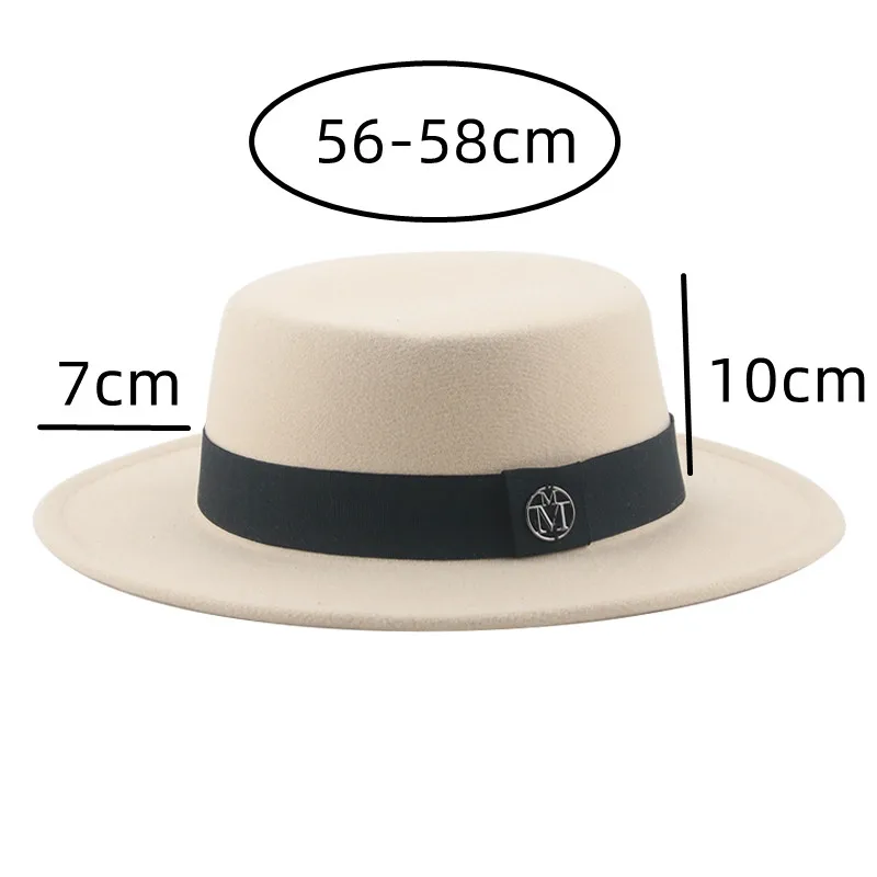 Hats for Women Fedoras Flat Top Luxury Casual Wide Brim Solid Felted Hat Men Caps Jazz Cap Western Cowboy Wedding Hat Sombrero