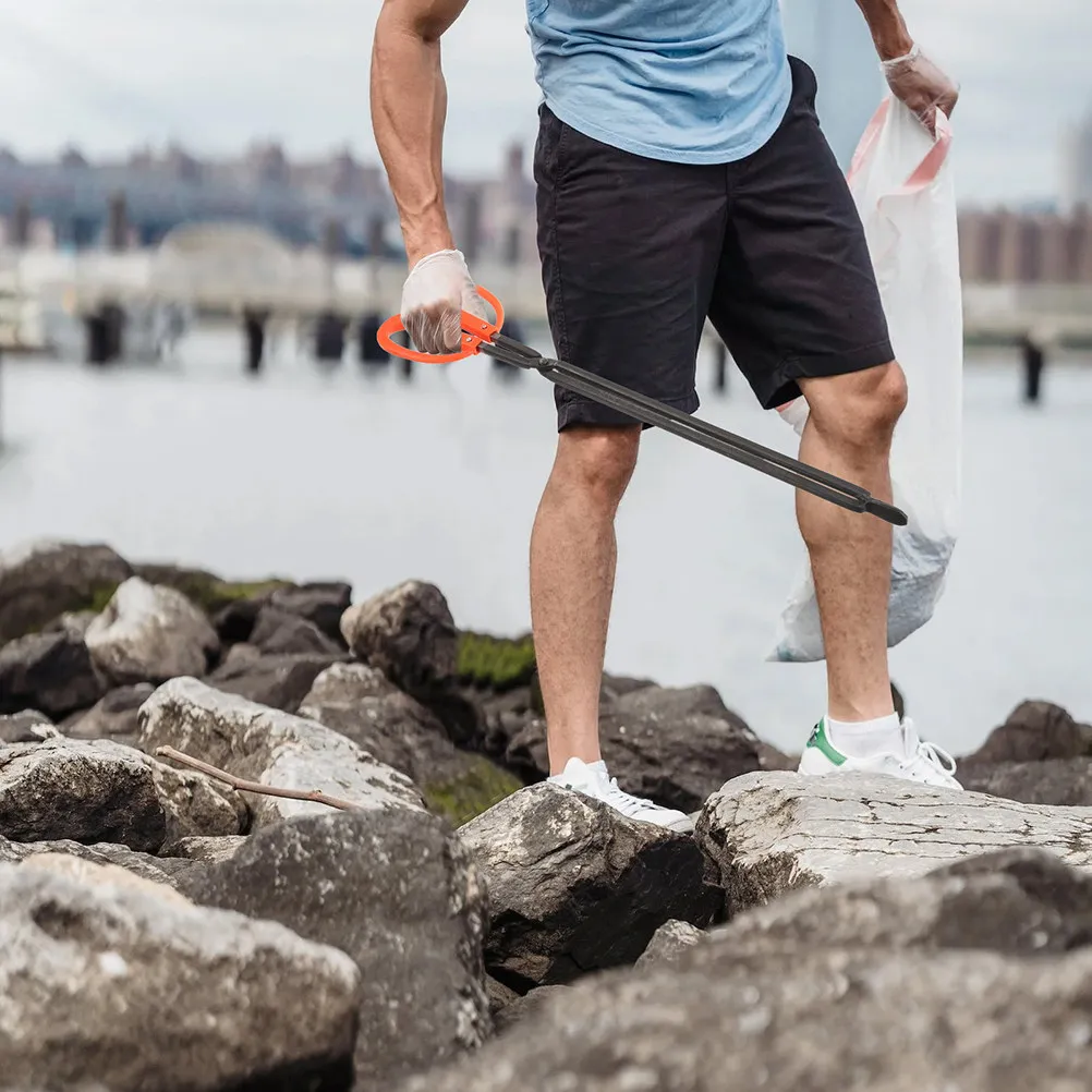 

2Pcs Garbage Clamp Multipurpose Firewood Tong Long Handle Outdoor Kitchen Trash Grabber Tool Litter Picker Metal Garbage Clip