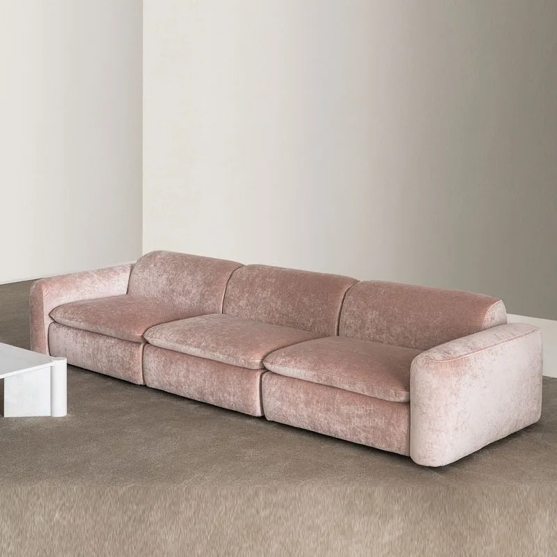 Italian minimalist down sofa, Nordic living room tofu block removable sofa, light luxury module princess sofa combination