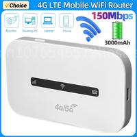 4G LTE Router Wireless WiFi 3000mAh Mobile Hotspot with SIM Card Slot Wireless Internet Router 150mbps For Home Office Travel