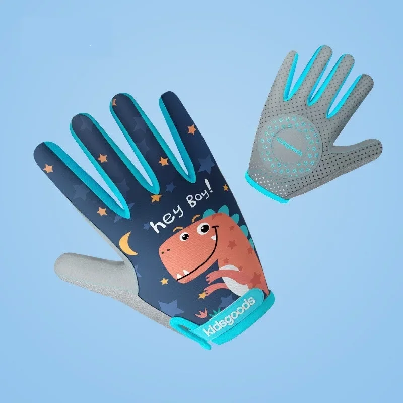 Kids Children Fingerless Gloves Half Finger Cycling Glove Boy Girl Bike Bicycle Skating Training Exercise Protection Gloves