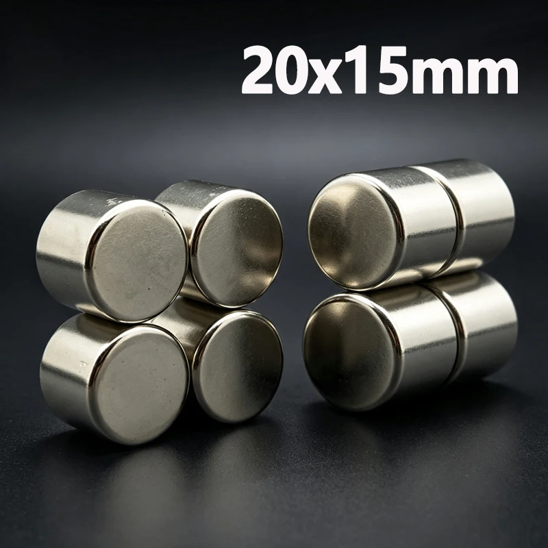 20x15mm Magnet N35 NdfeB Permanent Magnetic Imanes 20*15mm Magnet Accessory 1-20pcs Round Shape Neodymium Magnet