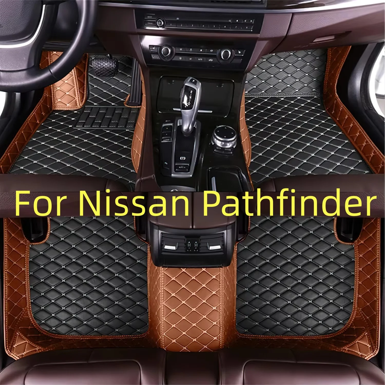 

Для Nissan Pathfinder 2024 2025 2026 автомобильные коврики авто кожаные коврики коврики для ног коврики