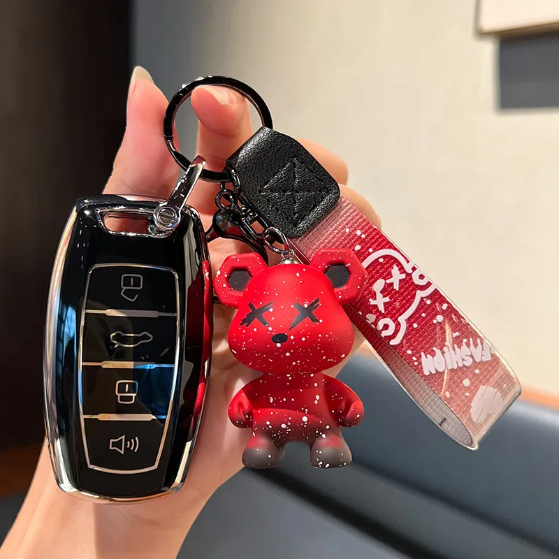 TPU Car Key Case Cover for Great Wall Haval Jolion 2022 H6 H7 H9 F7 F7X GMW Dargo Protection Key Bag Keychain Accessories