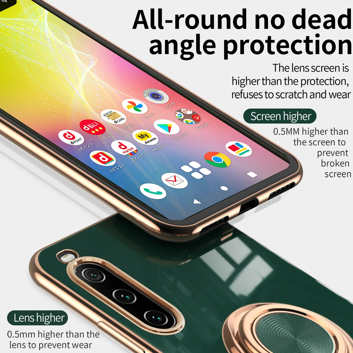 Electroplating Magnetic Ring Bracket Phone Case for Sony Xperia 10 5 1 ACE 2 VI V IV III Shockproof Protection Cover