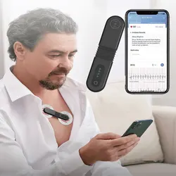 AI Holter ECG Monitoring ,Wearable Bluetooth EKG ,24h Real-time Dynamic ECG monitor,17 abnormal ECG patterns,Screen display