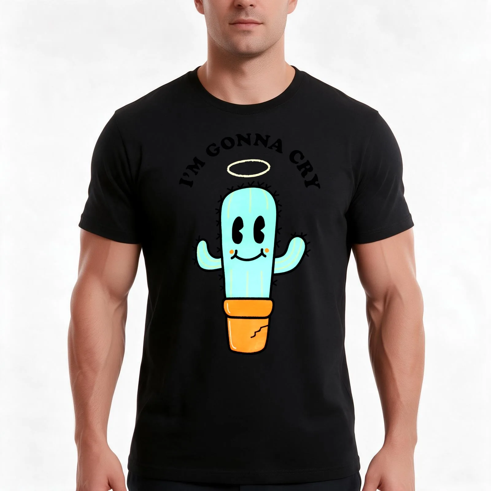 Ben of The Week - Ben of The Week My Cactus Just Died T-Shirt, Summer Casual Cotton Tee, Oversized Streetwear Tops, 100% Cotton