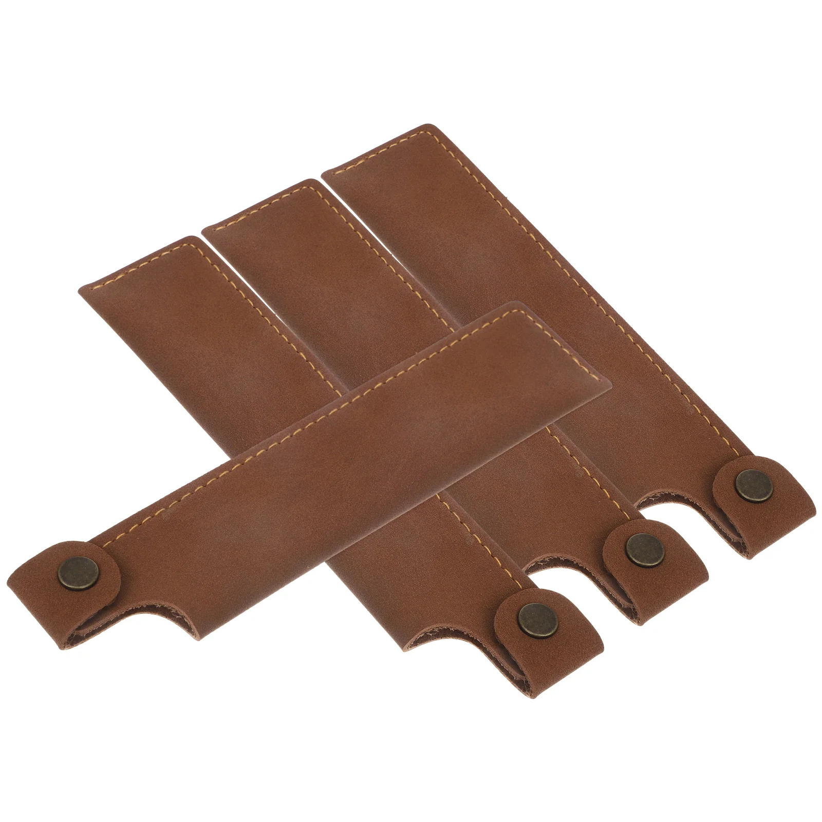 

4pcs Pu Holder Sleeve Case For Single Pen Pencil Sleeve Storage Lightweight Portable Stationery Organizer