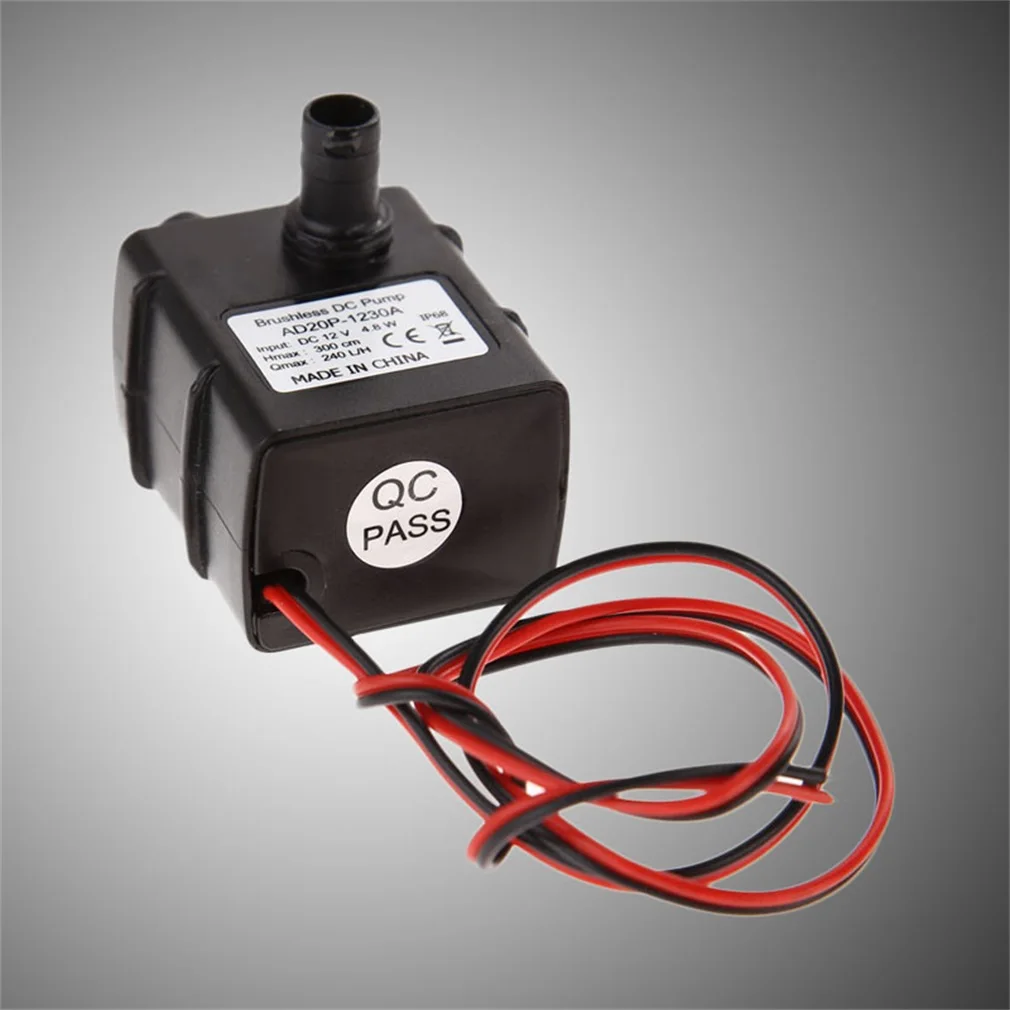 DC 12V 240L/H Submersible Water Electric Pump Mini Ultra Quiet Black Pump Mechanical Hardware Aquarium Pro Water Pump