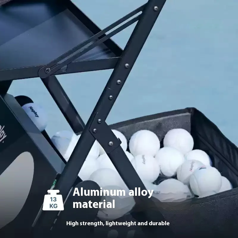 High Quality Portable Folding Tennis Automatic Ball Picker Aluminum Alloy Oxford Cloth 250 Balls Eco-Friendly Training Equipment