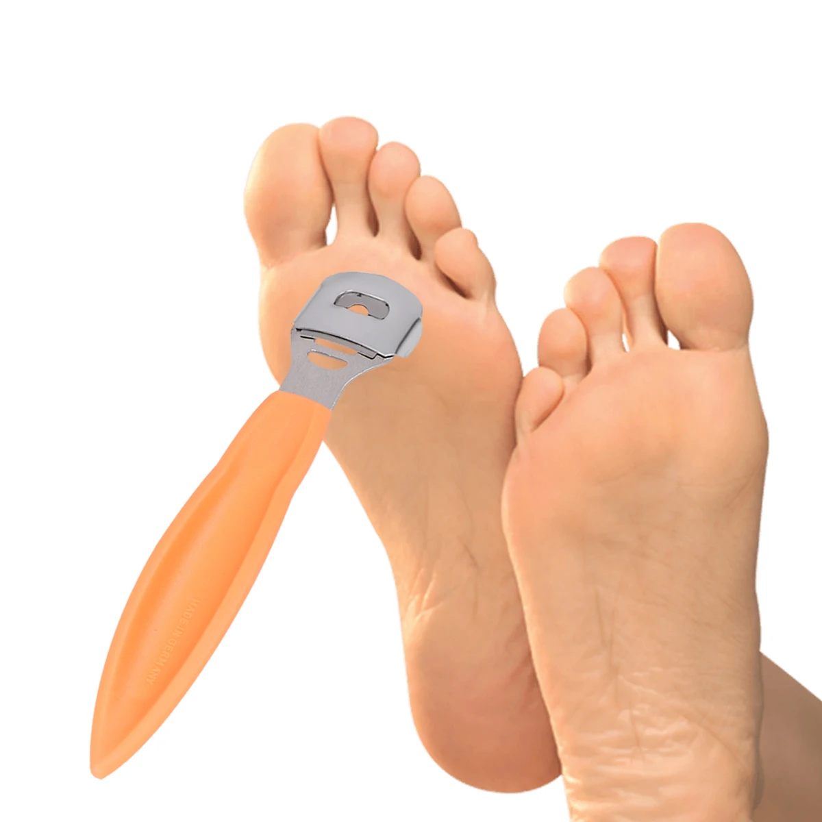 

3pcs Foot Care Pedicure Callus Shaver Hard Skin Heel Shaver Rasp Pedicure Tool Non-slip Handle (Orange)
