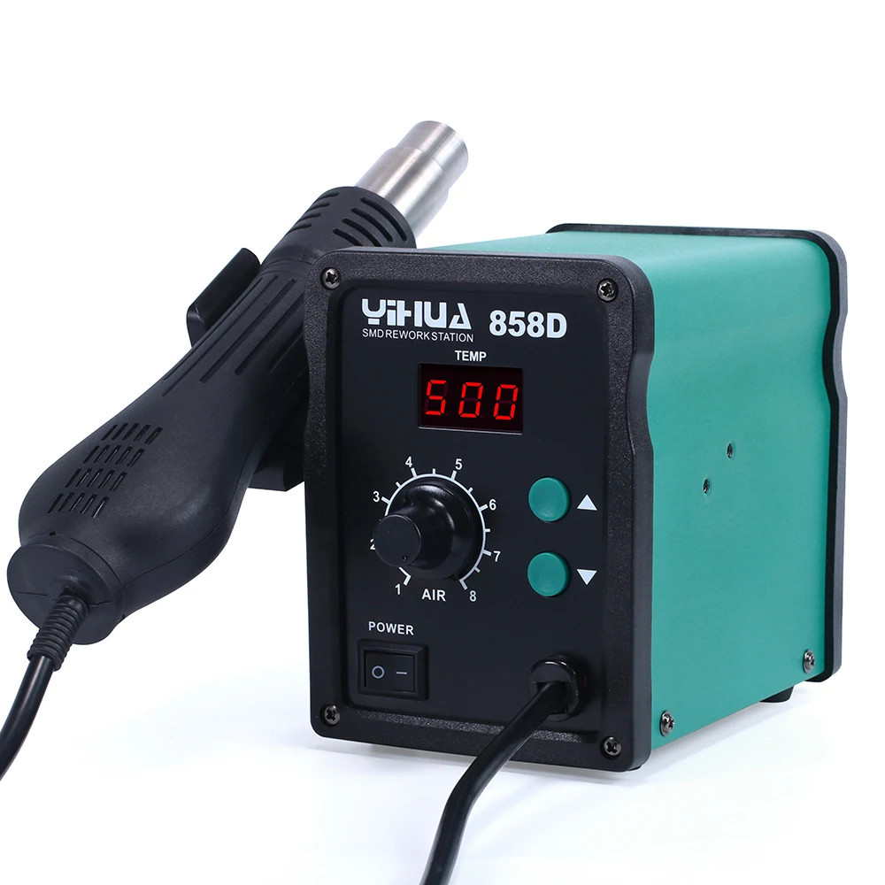 Yihua 858D  Melt Tin Hot Air Gun Desoldering Station Welding Equipment BGA Rework Station for Repair and Welding Work Heat Gun