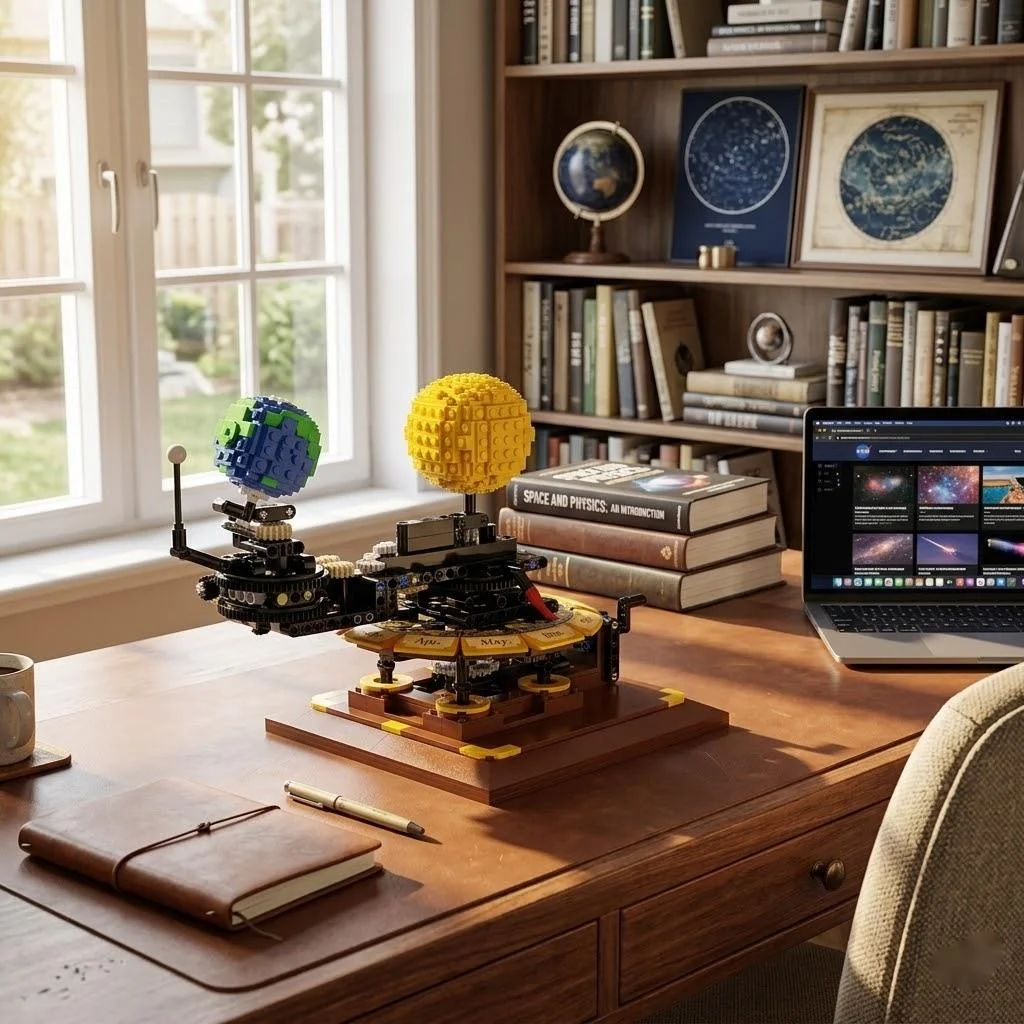 

Solar System Building Block Model Planetary Toy DIY Assembly Space Decor For Kids Teens Home Table Centerpiece Christmas Gift