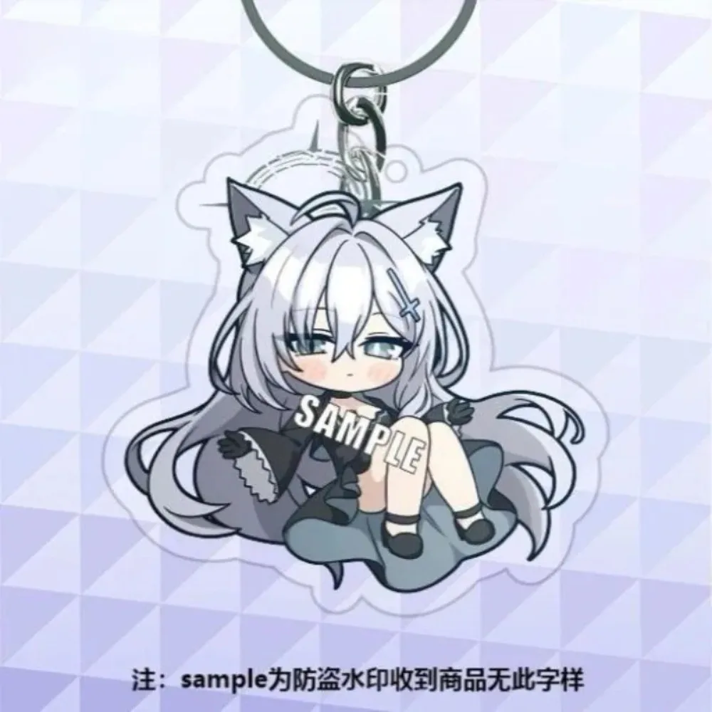 Blue Archive Game Peripheral Keychain Anime Cartoon Pendant Nai Xing Ye Sha Lang Hei Zi Bai Zi Backpack Jewelry Gift Decoration