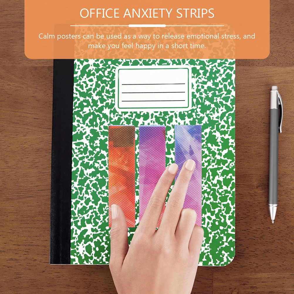 

24pcs Anti Relief Stickers Colorful Textured Sensory Strips For Sensory Strips For Desk Desk Phone Back Calming Adhesive Tools