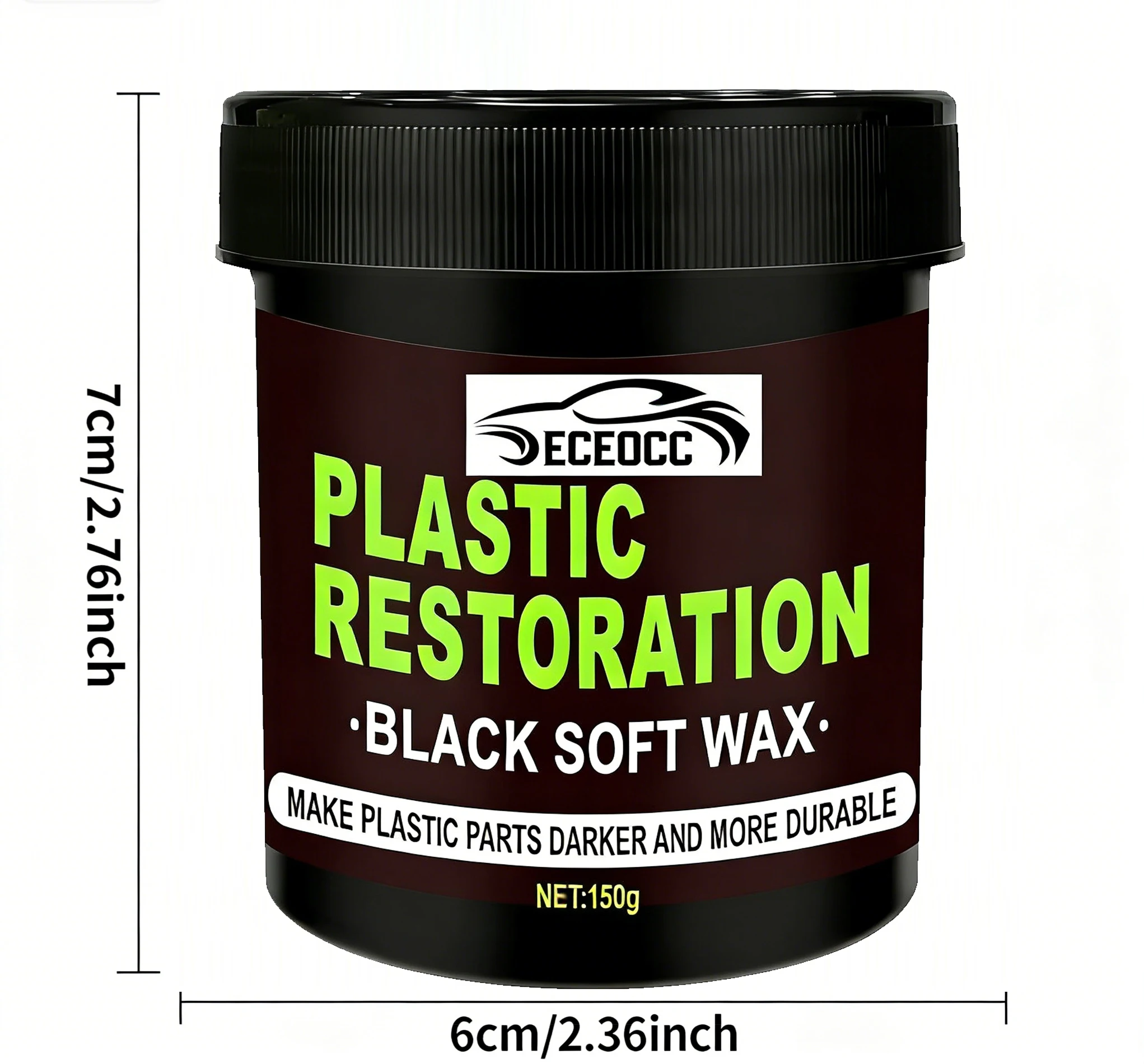 150g Premium Plastic Restorer, Auto Bumper & Trim Refurbish Agent, High Gloss & Durable Protection