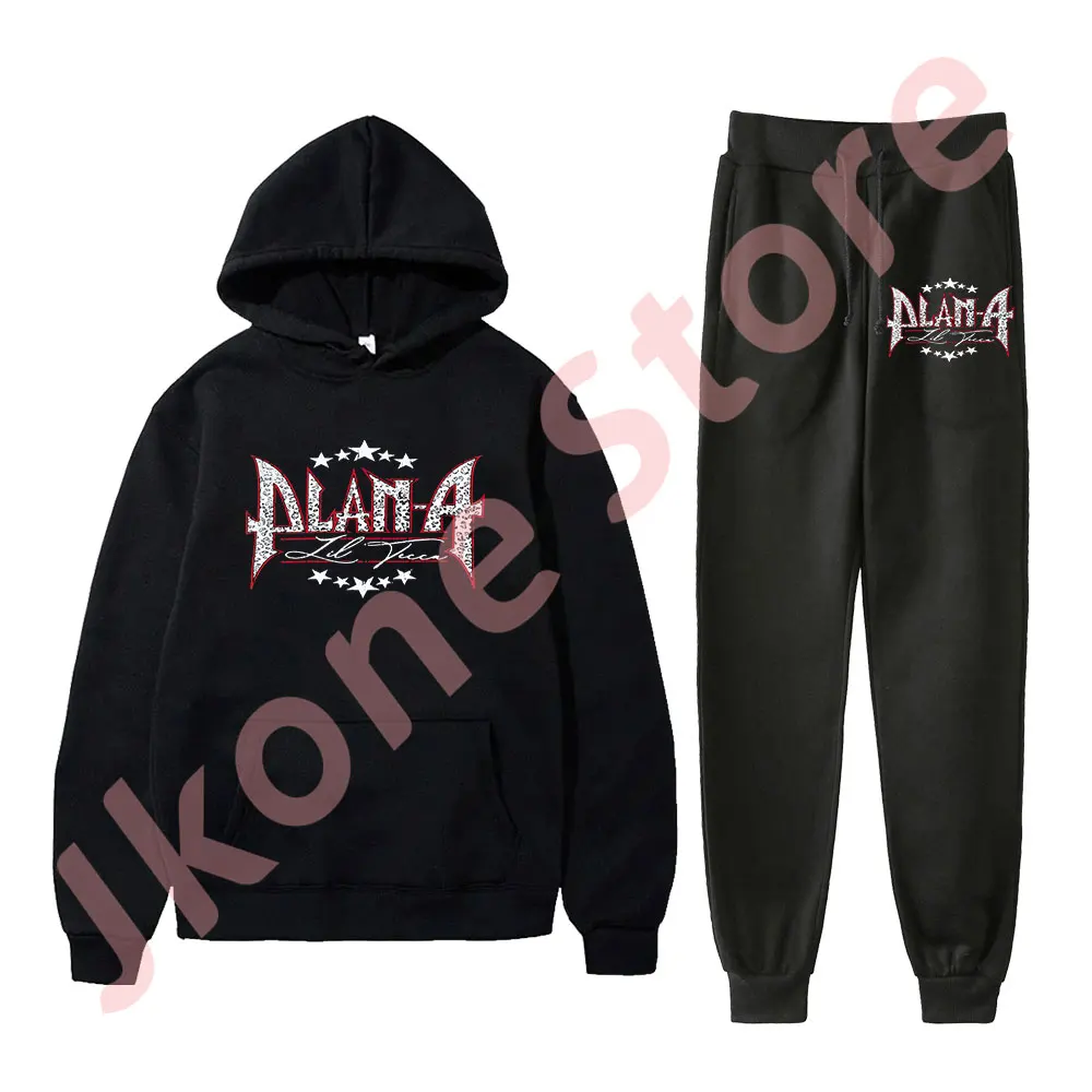 

Lil Tecca Plan A Metal Logo Merch Hoodies Jogger Pants Set Unisex Fashion Casual HipHop Streetwear