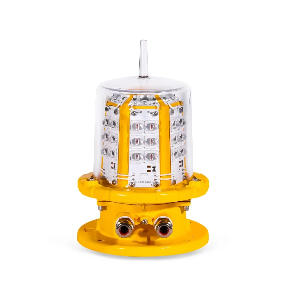 Airport Tower Solar Powered LED Navigation Aviation Obstruction Light  Obstacle Warning Light for Marine
