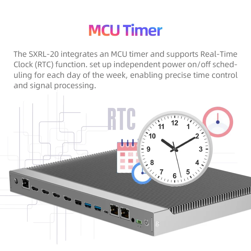 Maxtang SXRL 20 Мини-ПК I5 1235u DDR4 32 ГБ 1 ТБ 4HDMI 2LAN Алюминиевый безвентиляторный ПК с таймером Windows 11 Компьютер для промышленного применения