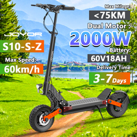 JOYOR S10-S-Z EScooters 2000W Dual Motor 60V18AH Front Rear Dual Hydraulic Braking Electric Scooter 10*3.0 Widen Tire E-Scooter