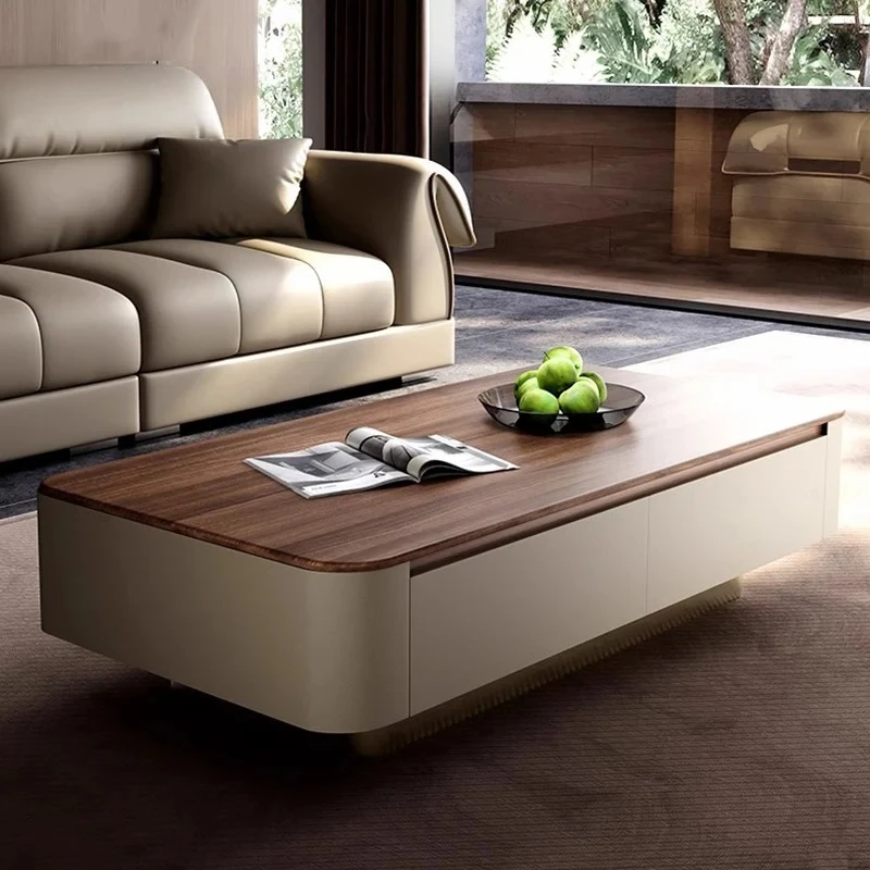 

Storage Living Room Coffee Table Wood Modern Antique Simple Transform Side Table Service Drawers Mesa Auxiliar Home Furniture