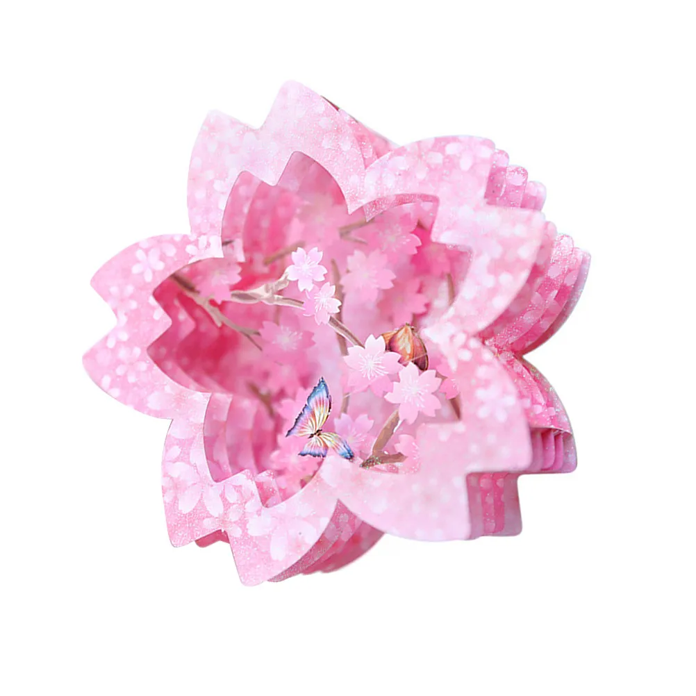 1Pcs Exquisite 3D Butterfly Pop Up Greeting Card Fine Cut Paper Birthday Card for Wishing Expressing Love Friendship