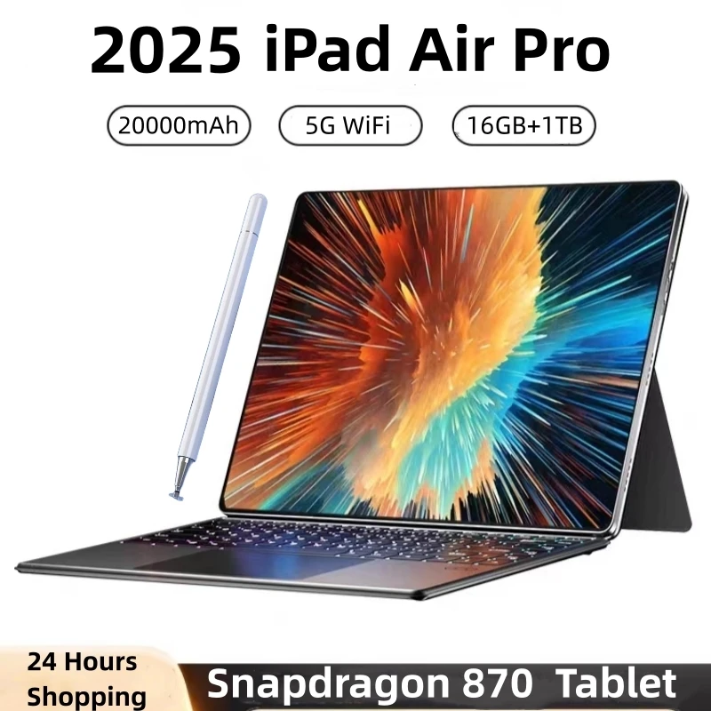 تابلت IPad Air Pro 11 بوصة الإصدار العالمي الأصلي 22 جيجابايت 1 تيرابايت أندرويد 14 4K HD 5G ثنائي الشريحة مكالمة فيديو واي فاي HD شاشة تابلت