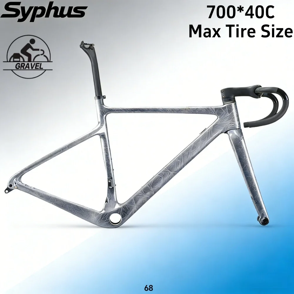 

Syphus 700C Carbon Gravel Bike Disc Brake Frame Gravel Bike BB386 Bike Frame Gravel Bike Carbon Gravel Frameset