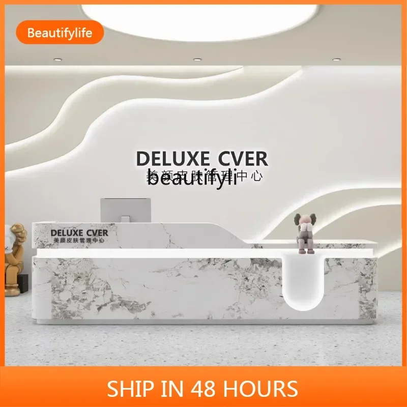 cn8350 ss Simple beauty salon checkout page Clothing shop Dental dentistry Bar art Dance training company Reception desk