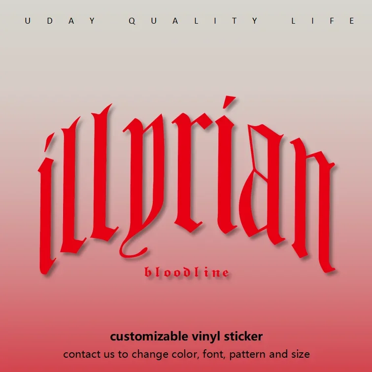 illyrian Customizable Vinyl Sticker Decal for Motor Guitar Bass Wall Car Bumper Waterproof