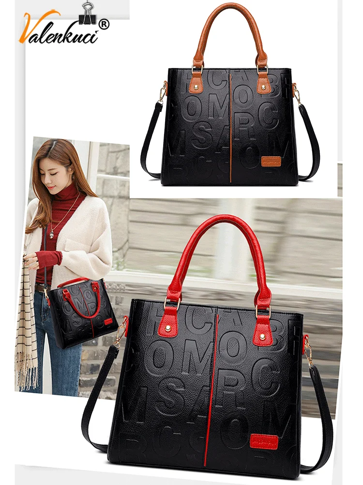 

Large Capacity Travel Handbag PU Leather Casual Shoulder Crossbody Bags for Women Ladies Luxury Designer
