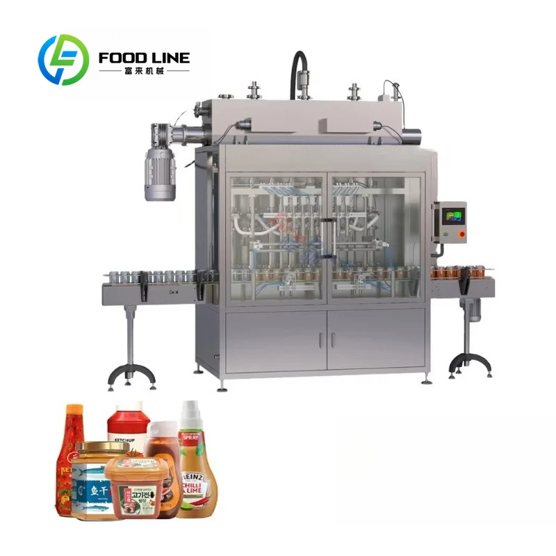 Customized size High Speed Cream Paste Filling Machine Automatic Bottle Filling Capping Labeling Machine Sauce Honey