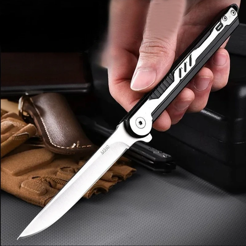 Feather Pattern Foldableing Knife Outdoor Camping Style Pocket Knife Portable Fruit Knife High Hardness Foldableing Knife