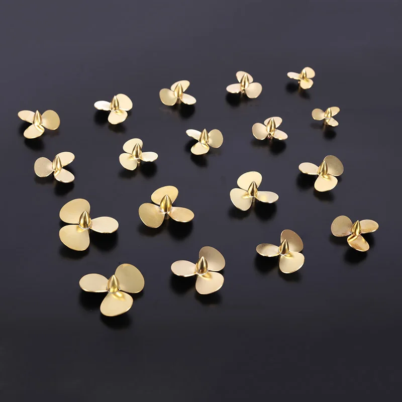 1 قطعة النحاس 3-شفرات المروحة Φ2mm/M3/M4 دعامة صغيرة ل 2 مللي متر/3 مللي متر/4 مللي متر رمح RC قارب الغواصة مقياس البحرية قارب