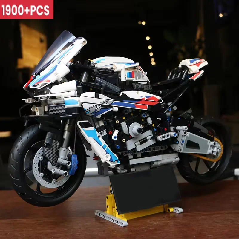 New 42130 Assembly Expert Puzzle Simulation Motorcycle Building Block Model Motorcycle Building Block Assembly Birthday Gift Toy