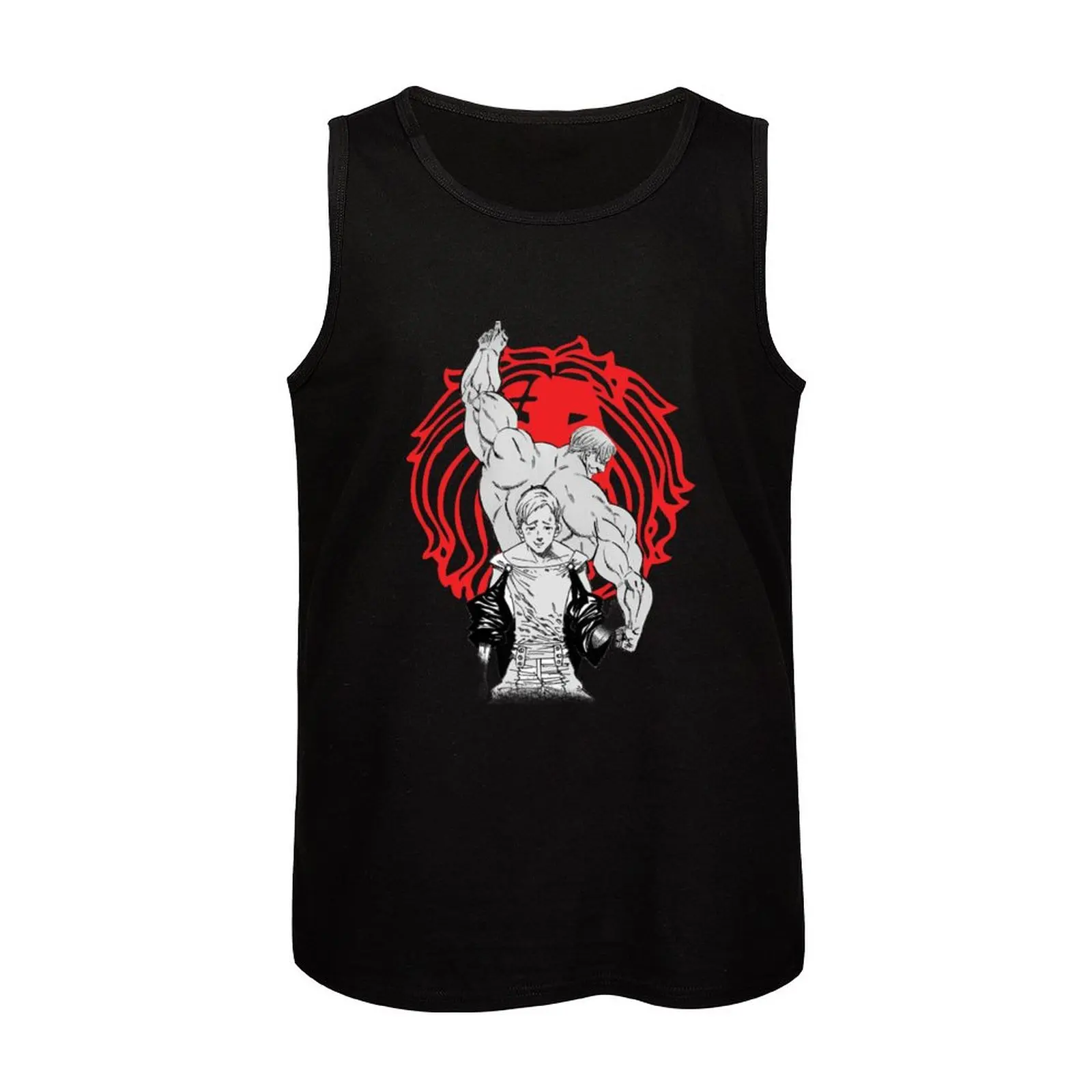 New Escanor anime nanatsu no taizai art 2020 Tank Top bodybuilding t-shirt Man gym clothes gym t-shirts summer