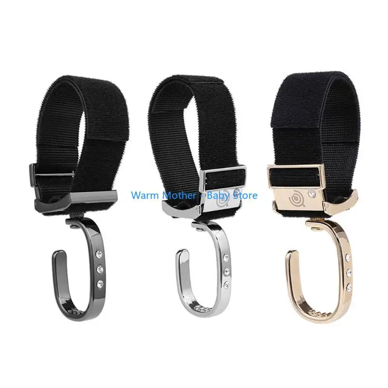 Gancho para cochecito bebé, rotación 360 ​​grados, colgador para cochecito, Clip para bolsa compras, 57QE
