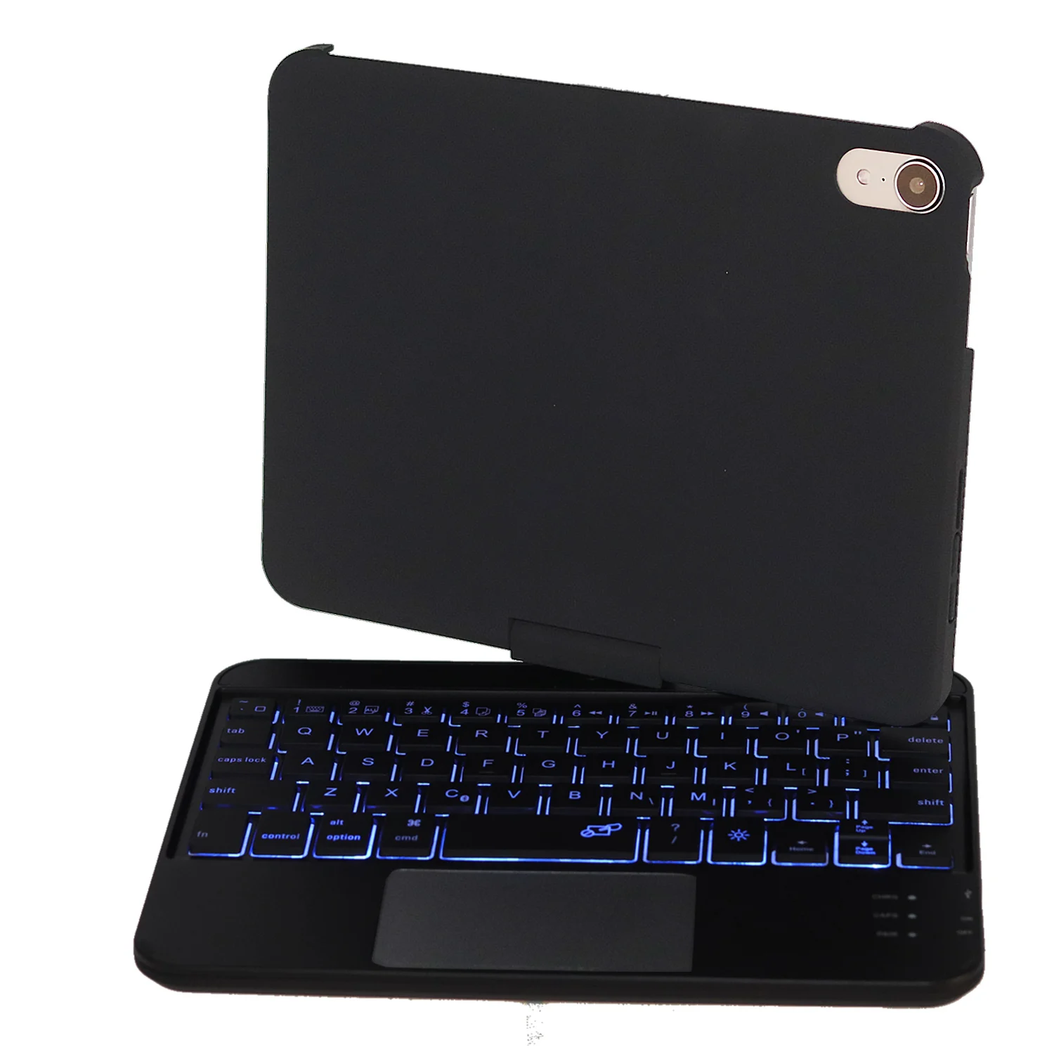 Trackpad-funda retroiluminada de 7 colores para Apple iPad Mini 6th Gen, 8,3 pulgadas, 2021, con teclado Inglés, español, ruso, francés, folio