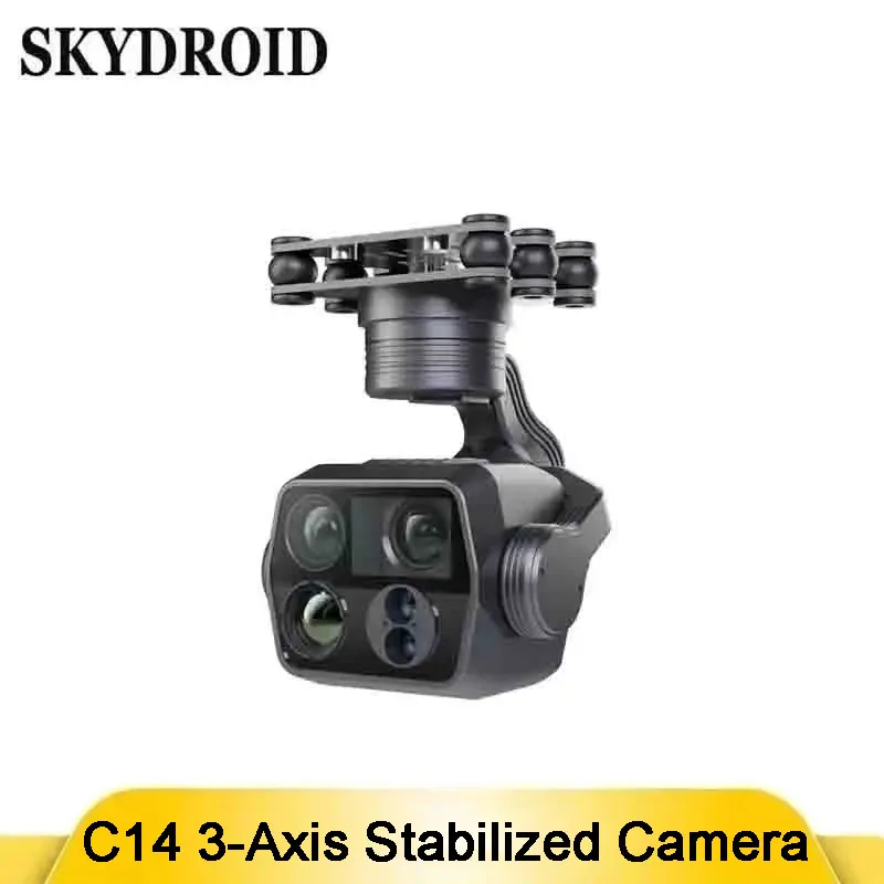

C14 3-Axis Stabilized Camera by Skydroid, 5MP Four-Light 3X Digital Zoom TF Card Recording 2.5H for FPV Drone 2026 Accessory