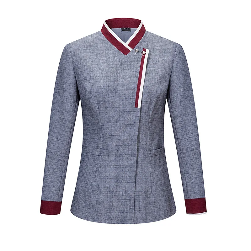 ホテルの部屋のクリーニング制服長袖秋冬衣装モールコミュニティプロパティクリーナー病院女性のクリーニング作業服