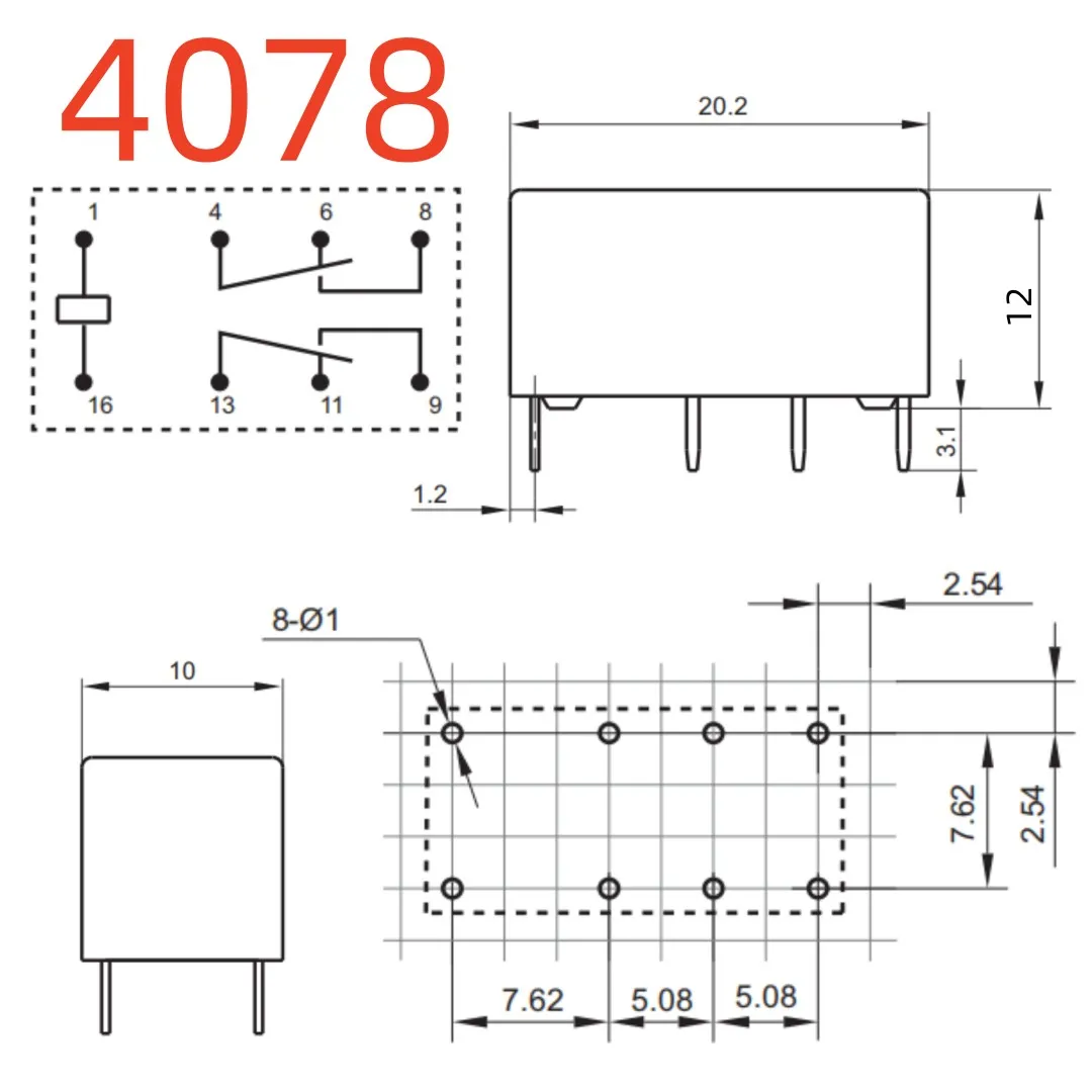 New G5V-2 G5V-2-H G5V-2-H1 3VDC 4.5V 5V 6V 9V 24V 48VDC 4078