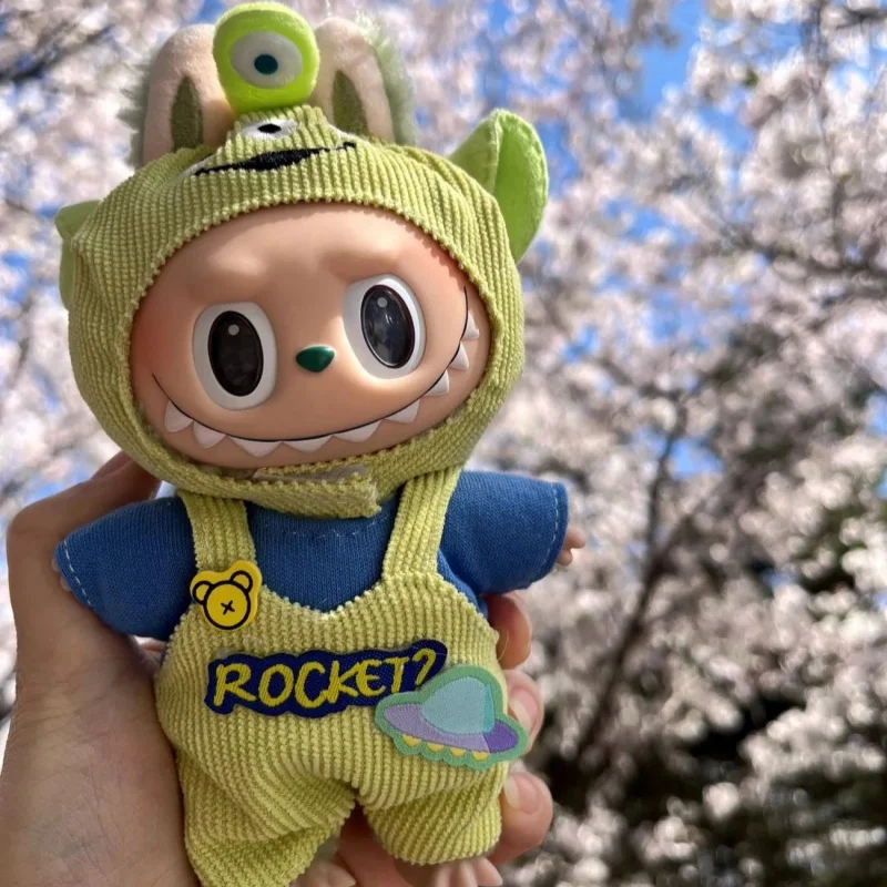 Nueva ropa Labubu de 17cm, Sullivan Alien solo para V1 V2 Labubu, accesorios para muñecas, solo ropa, regalos Diy