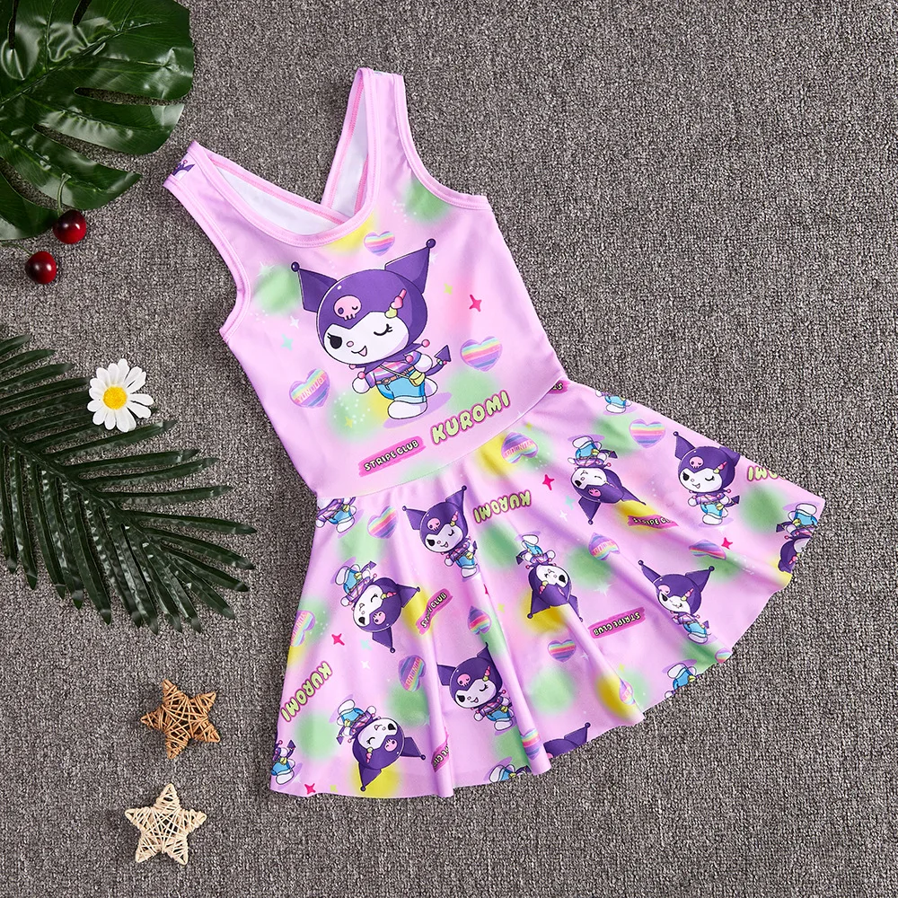 

Kuroko Milot Cartoon Swimwear 2025 New Summer Kids Girls' One-Piece Medium Child Princess Swimsuit