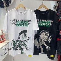 That's A Awful Lot of Cough Syrup Print Men's T-Shirt Comfortable Summer Casual Short Sleeve Top Cartoon Streetwear