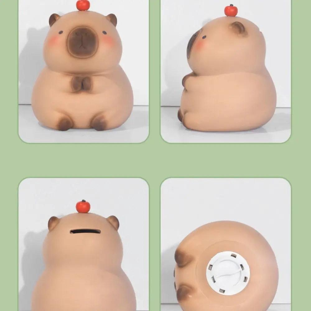 Capybara Capybara Piggy Bank Vinyl Waterproof Crayon Capybara Piggy Bank Decorative Bedroom Model Safe Deposit Box Children/Kids